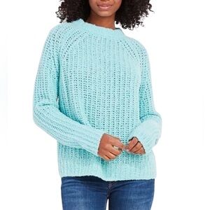 Vineyard Vines Capri Blue Cozy Fisherman Ribbed Sweater